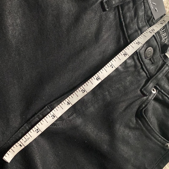 NWT Ralph Lauren high rise boot leg comfort stretch black coated jeans - Picture 11 of 16